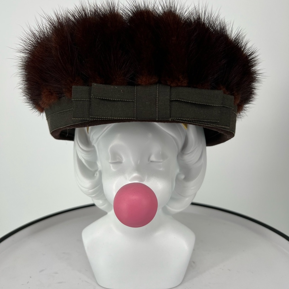 HENRY POLLACK GLENOVER 1950’S WOOL FUR HAT